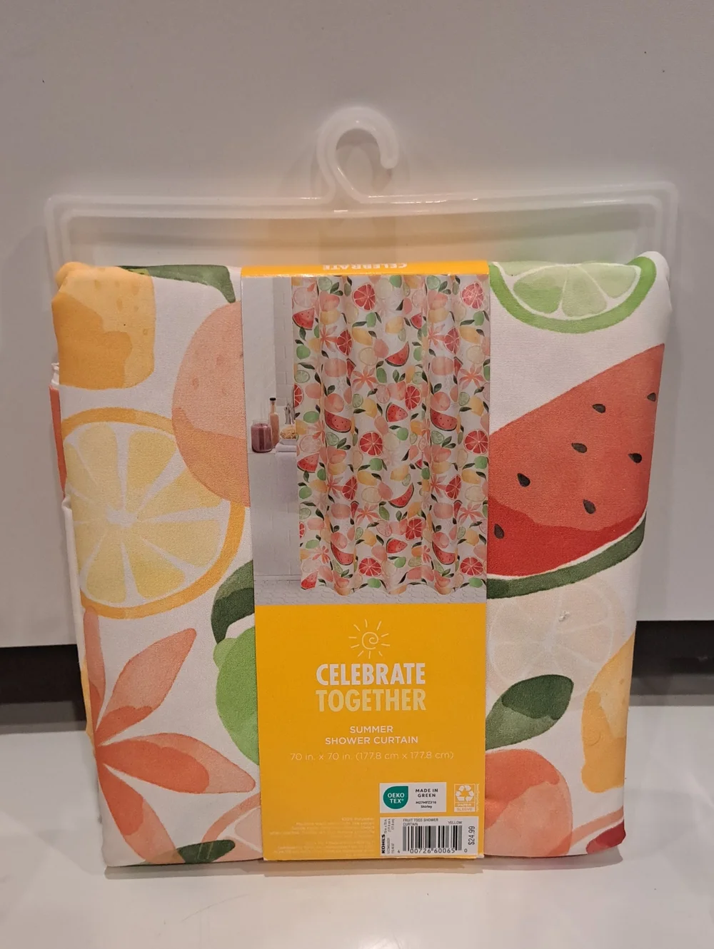 NIP Fruit Toss Summer Shower Curtain. Plus 70